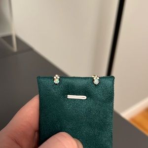 TAI opal and crystal stud earrings